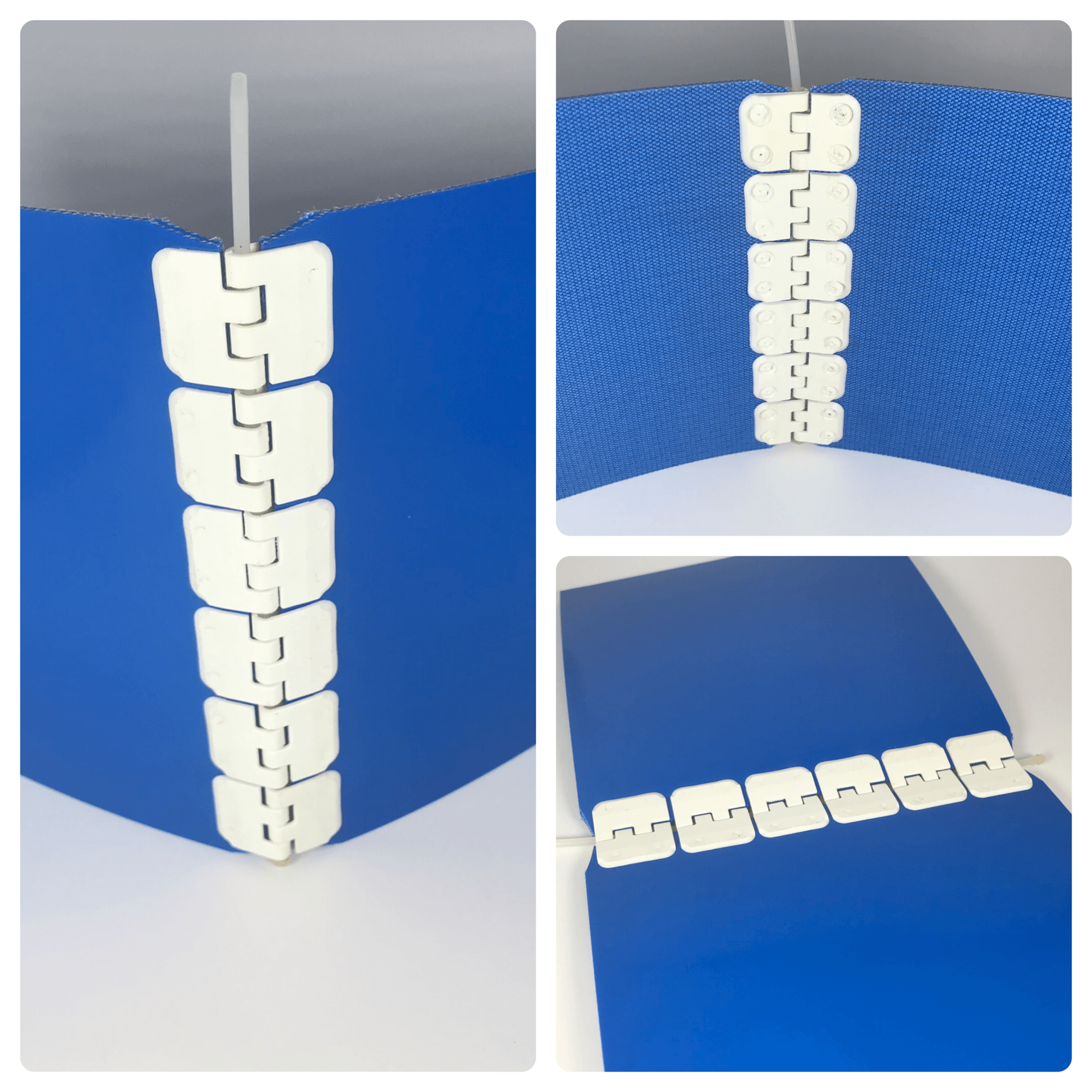 Plastic rivet belt lacing fastener