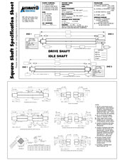 square shaft specifications sheet